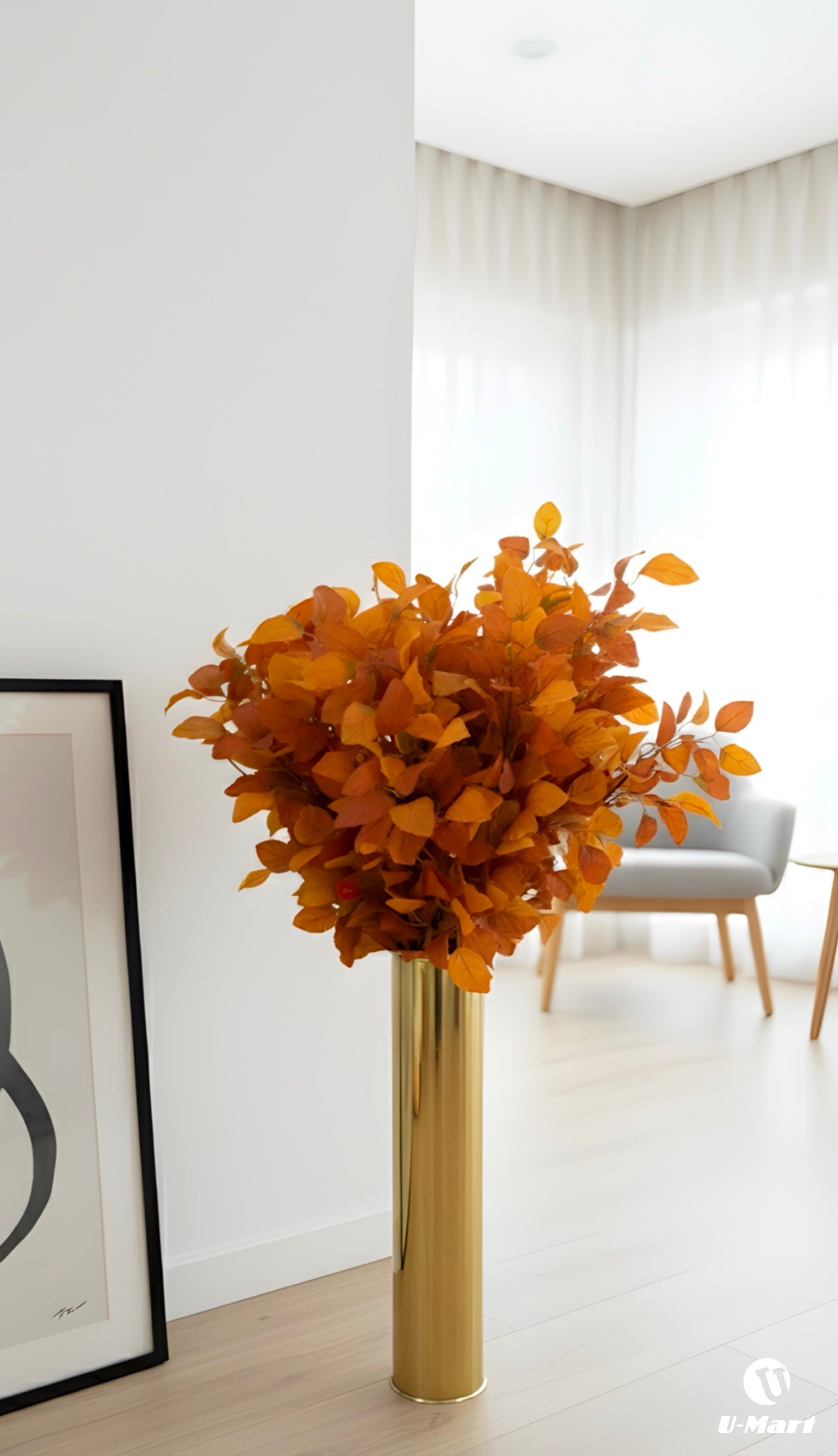 Single Fall Leaves Stem
