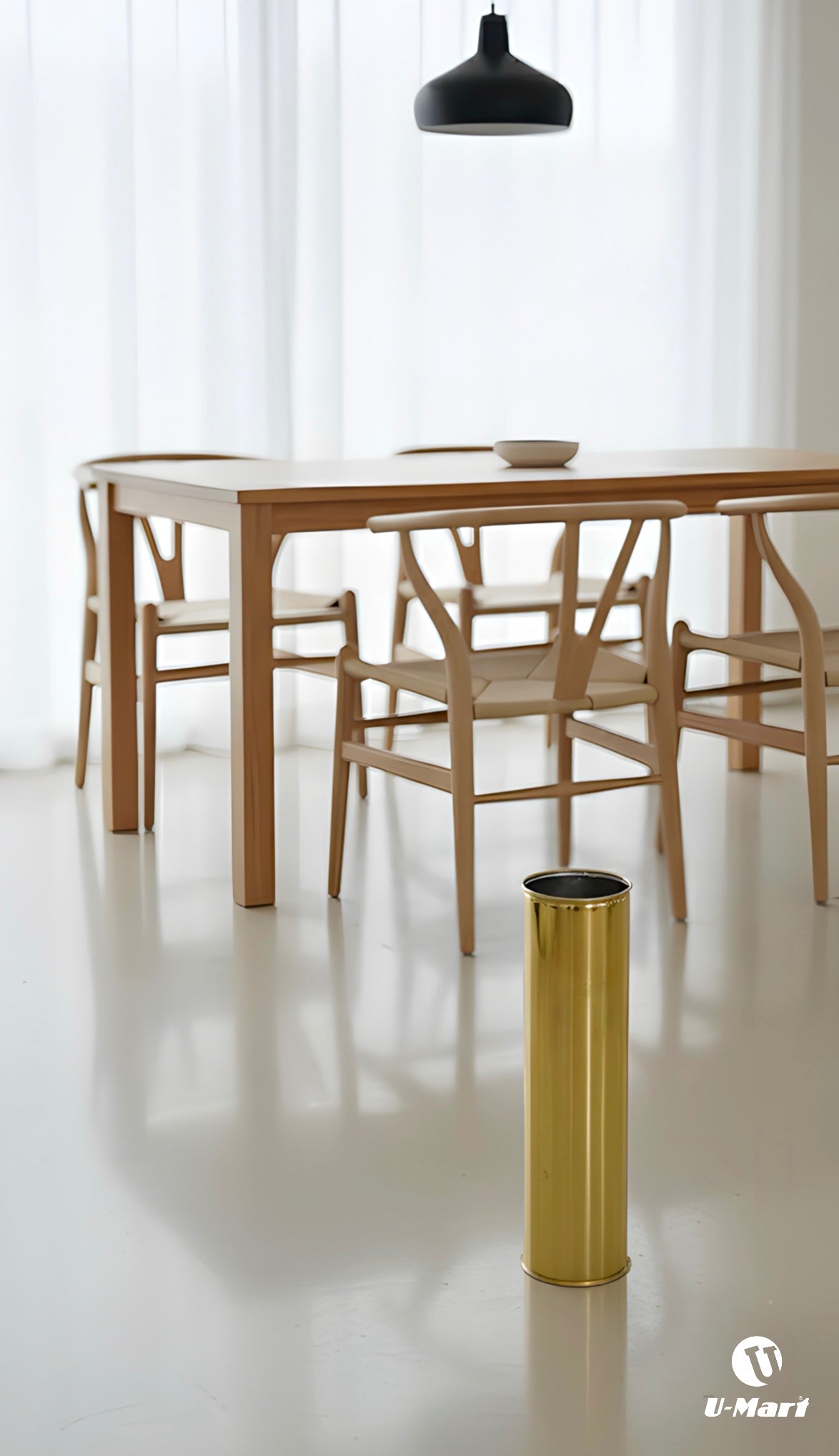 Gold Cylinder Metal Vases