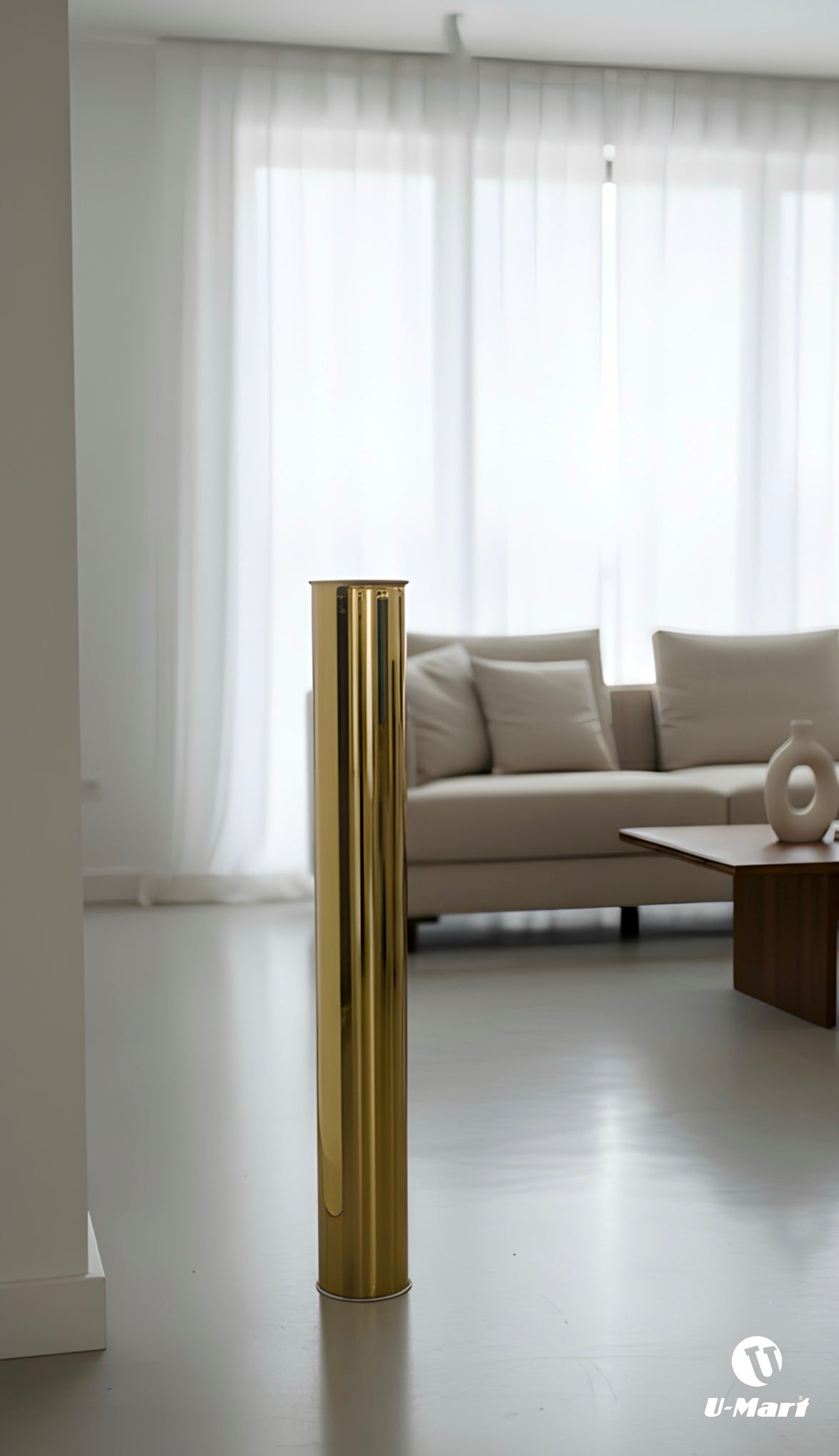 Gold Cylinder Metal Vases
