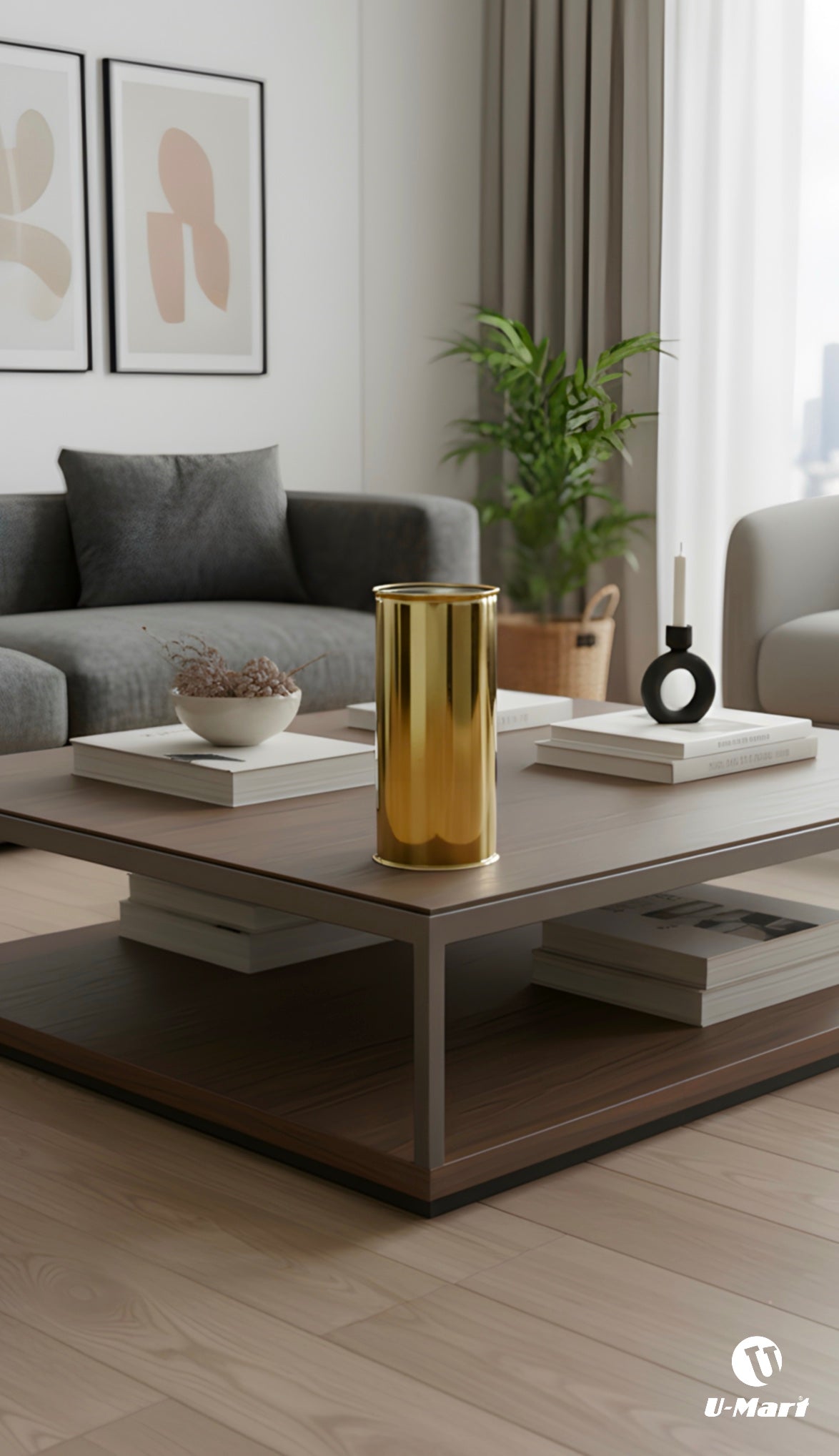 Gold Cylinder Metal Vases